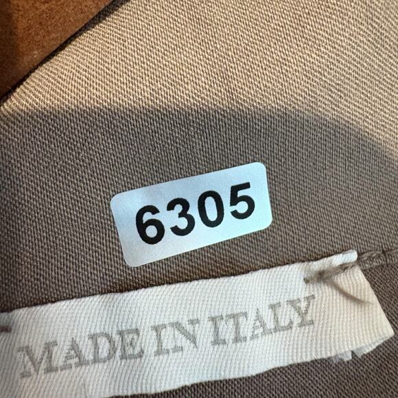 Rock & Roll Shirt Womens XL Brown Shacket Oversized Frayed Hem Made in Italy - Picture 11 of 11